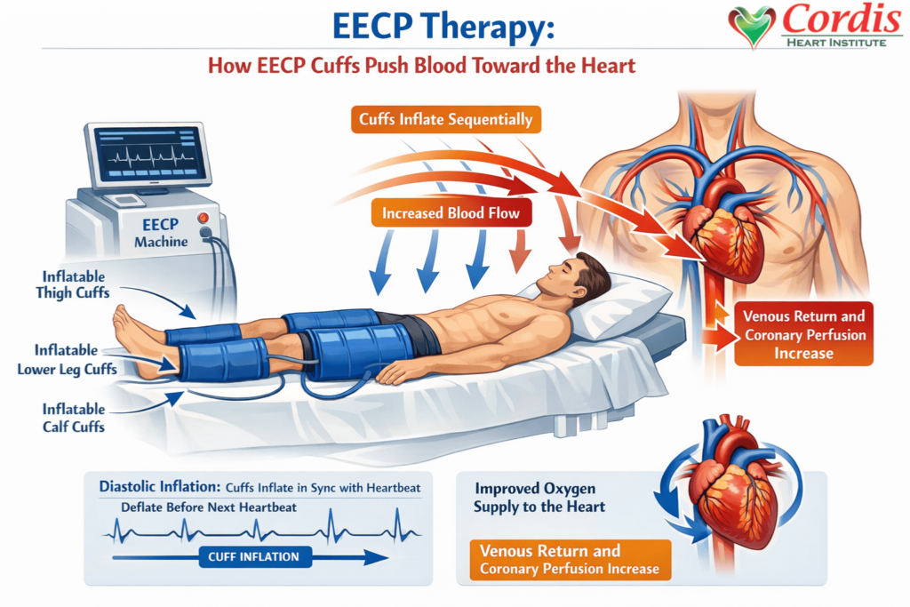 How EECP therapy improves blood circulation to the heart