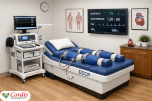 EECP therapy room and monitoring equipment to build trust