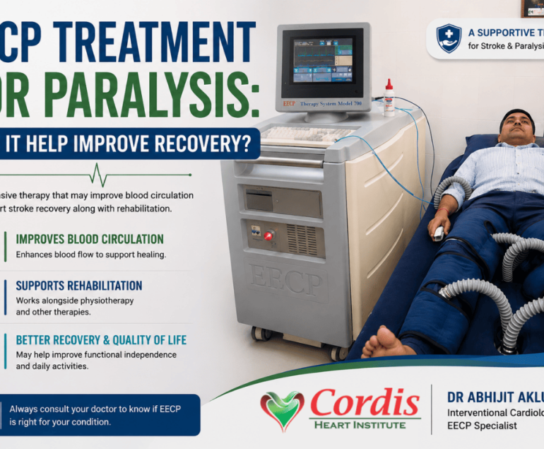 EECP treatment for paralysis recovery using enhanced external counterpulsation therapy